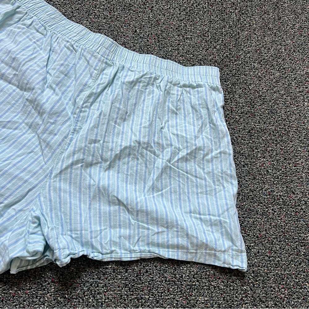 OLD NAVY Patel Blue & Green Stripes Relaxed Fit 100% Cotton Bloomer Boxer Shorts - Picture 13 of 16